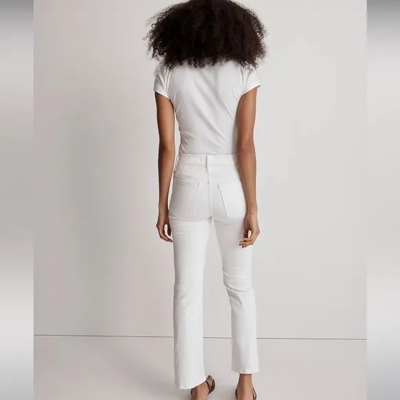 Madewell NWT Kick Out Crop Jeans Size 24 in Pure White