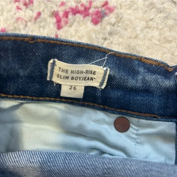 Madewell The High-Rise Slim Boyjean: Painter Edition sz 26