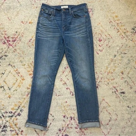 Madewell The High-Rise Slim Boyjean: Painter Edition sz 26