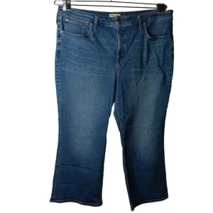 Madewell Women's High Rise Cali Demi Boot Cropped Jeans Plus Size 24W New