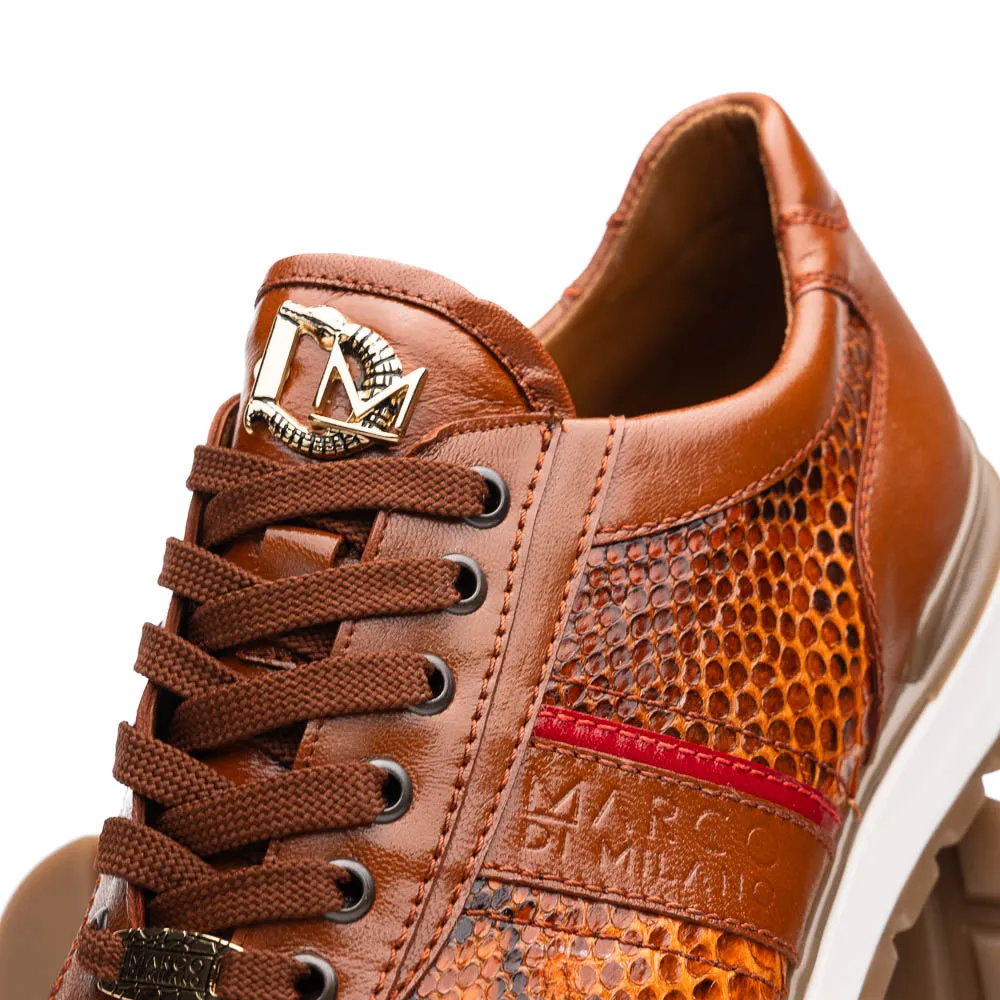 Marco Di Milano Brescia in Honey Python & Calfskin Sneakers