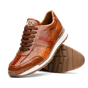 Marco Di Milano Brescia in Honey Python & Calfskin Sneakers