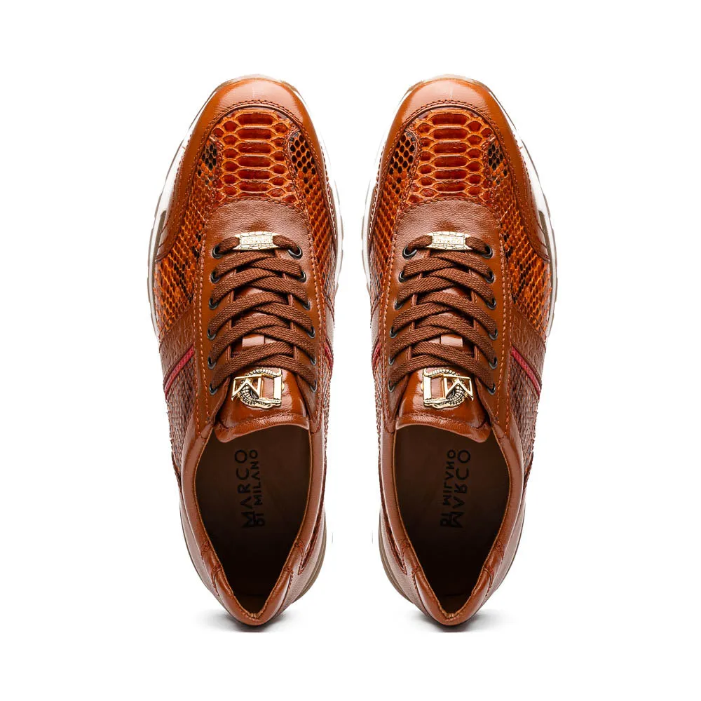 Marco Di Milano Brescia in Honey Python & Calfskin Sneakers