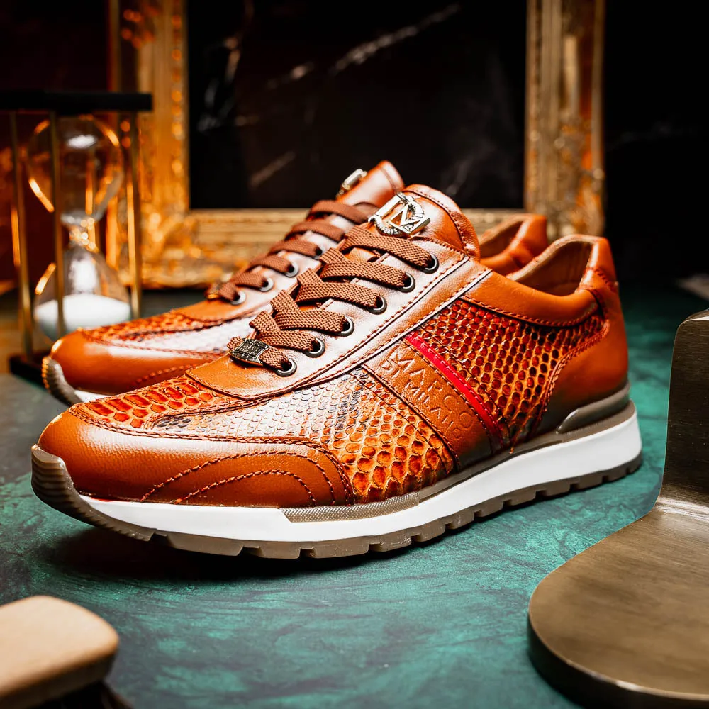Marco Di Milano Brescia in Honey Python & Calfskin Sneakers