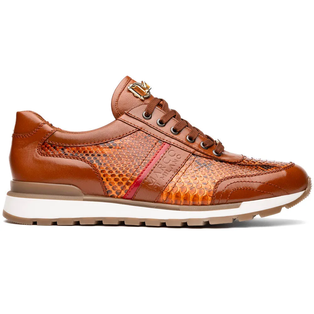 Marco Di Milano Brescia in Honey Python & Calfskin Sneakers