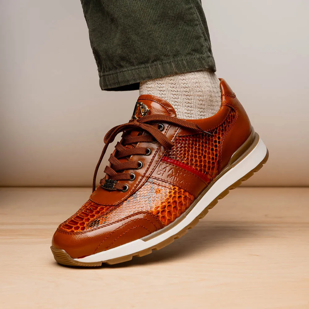 Marco Di Milano Brescia in Honey Python & Calfskin Sneakers