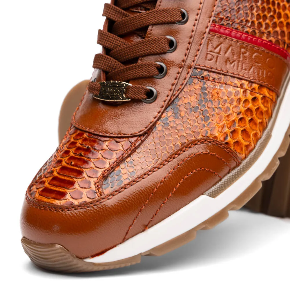 Marco Di Milano Brescia in Honey Python & Calfskin Sneakers