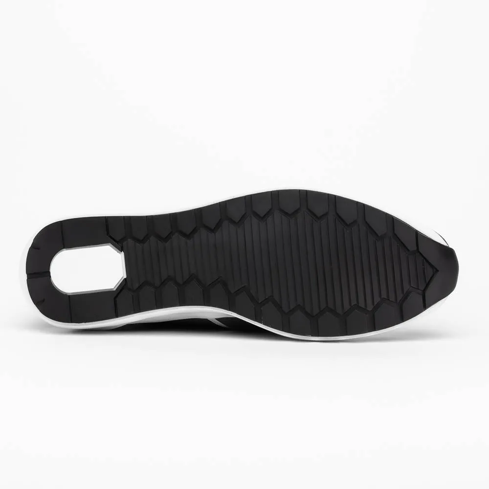 Marco Di Milano Lyon II in Black / White Ostrich Quill & Calfskin Sneakers