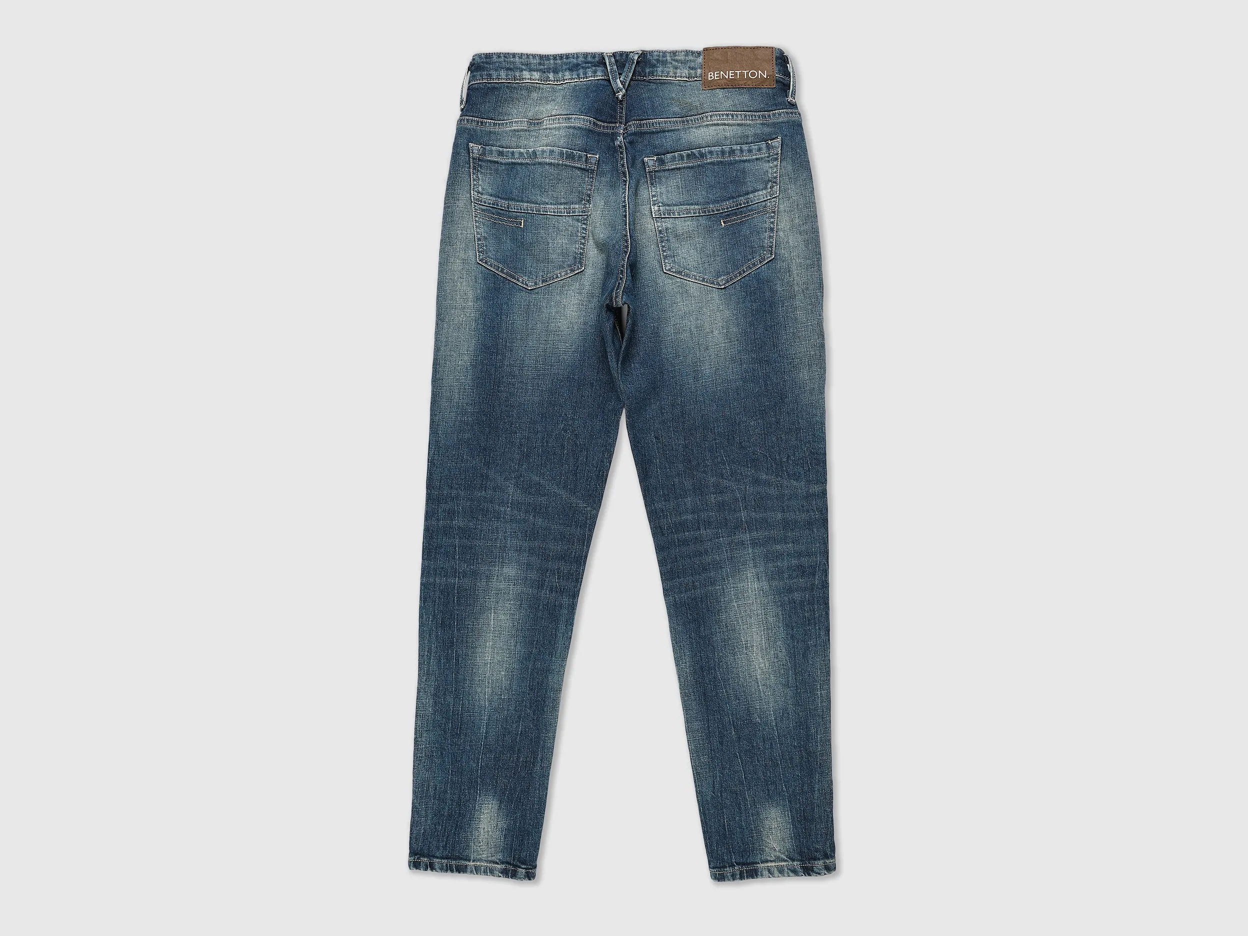 Mens Cropped Solid Jeans