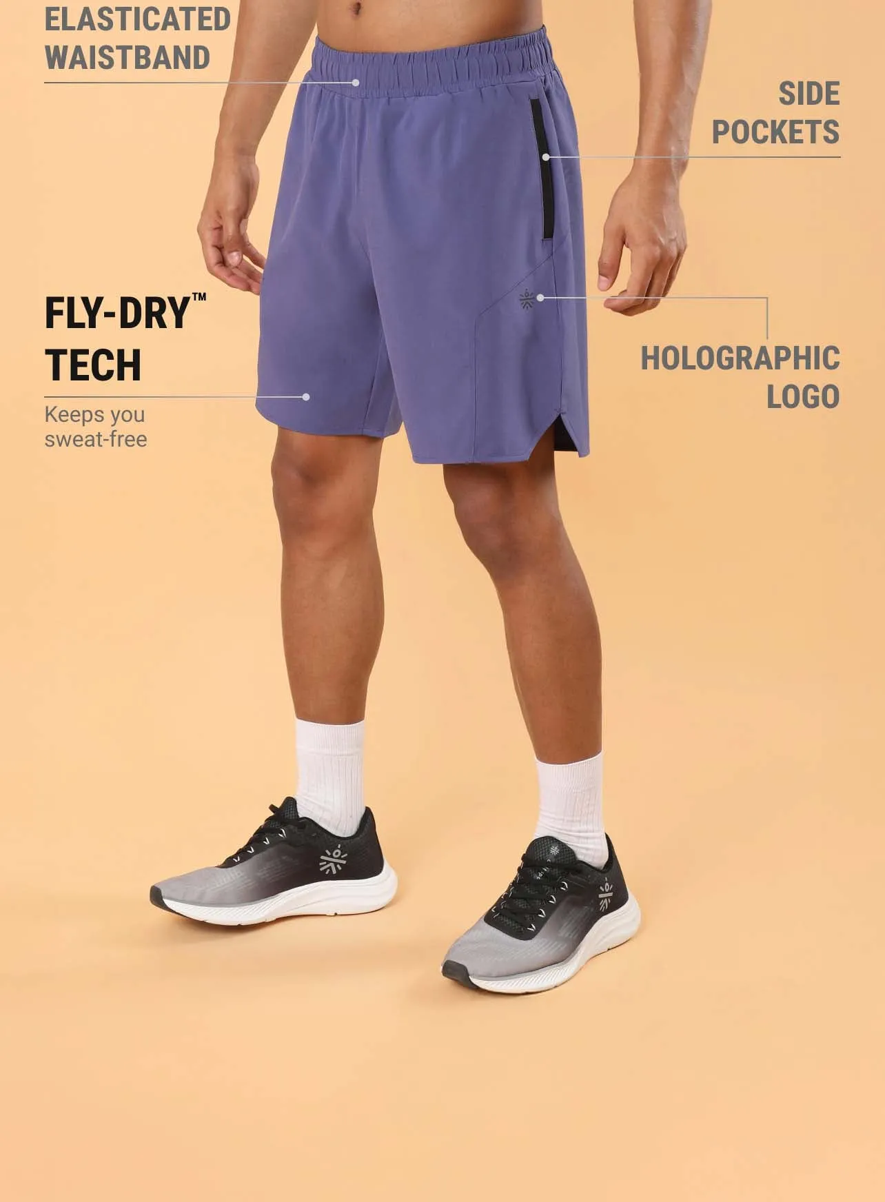 Men's Purple True Performance Sculpted Shorts