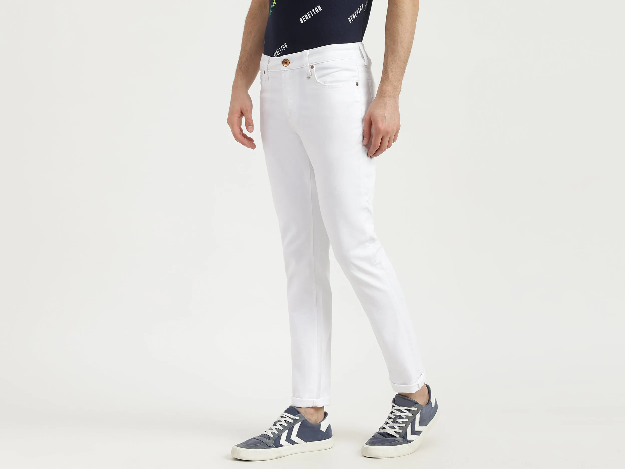 Mens Skinny Fit Solid Jeans