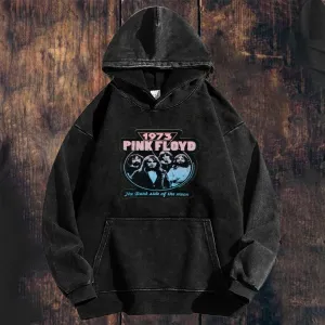 Mens Vintage 1973  Pink Floyd Rock Band Hoodies