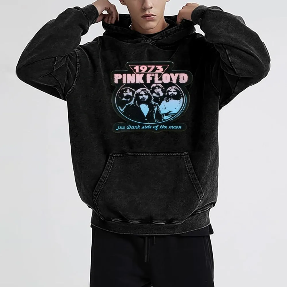 Mens Vintage 1973  Pink Floyd Rock Band Hoodies