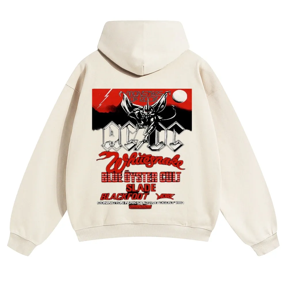 Mens Vintage ACDC Rock Band Hoodies