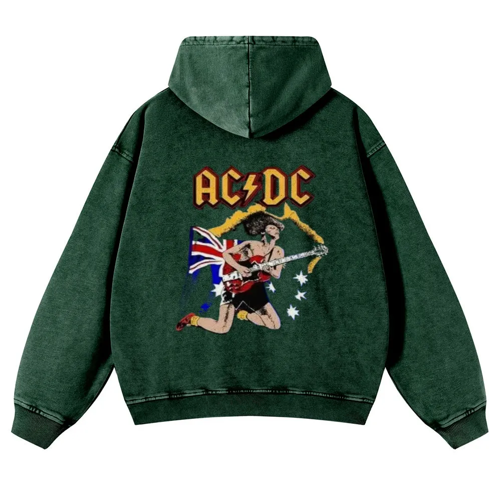 Mens Vintage ACDC Rock Hoodies