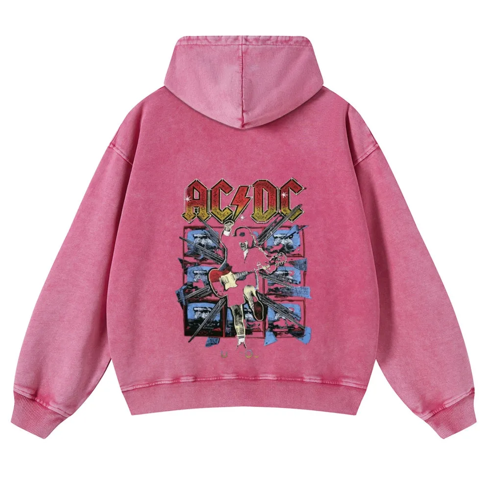 Mens Vintage ACDC Rock Hoodies