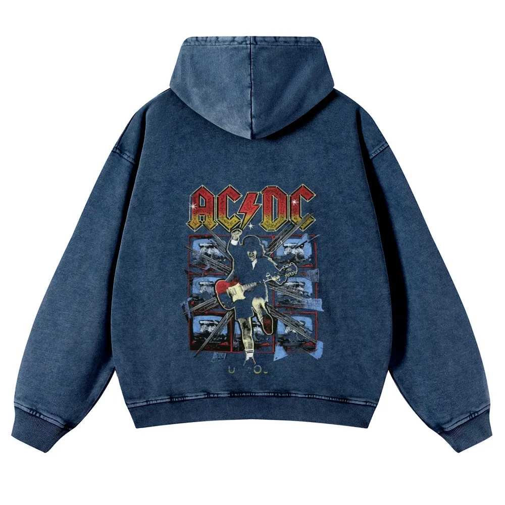 Mens Vintage ACDC Rock Hoodies