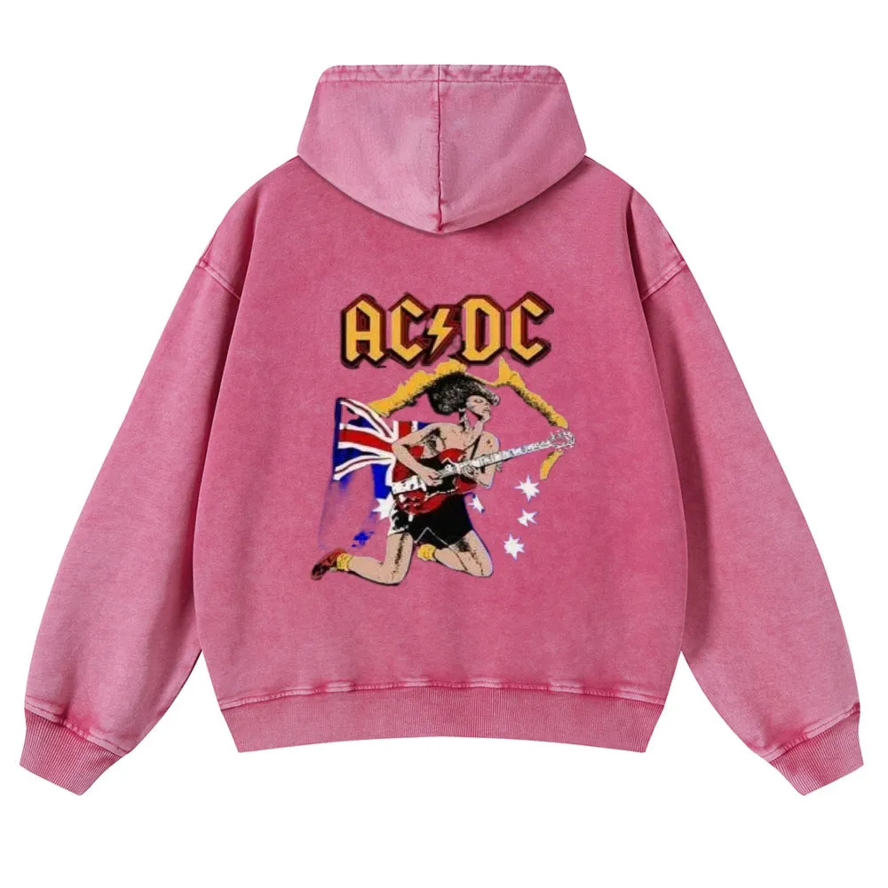 Mens Vintage ACDC Rock Hoodies