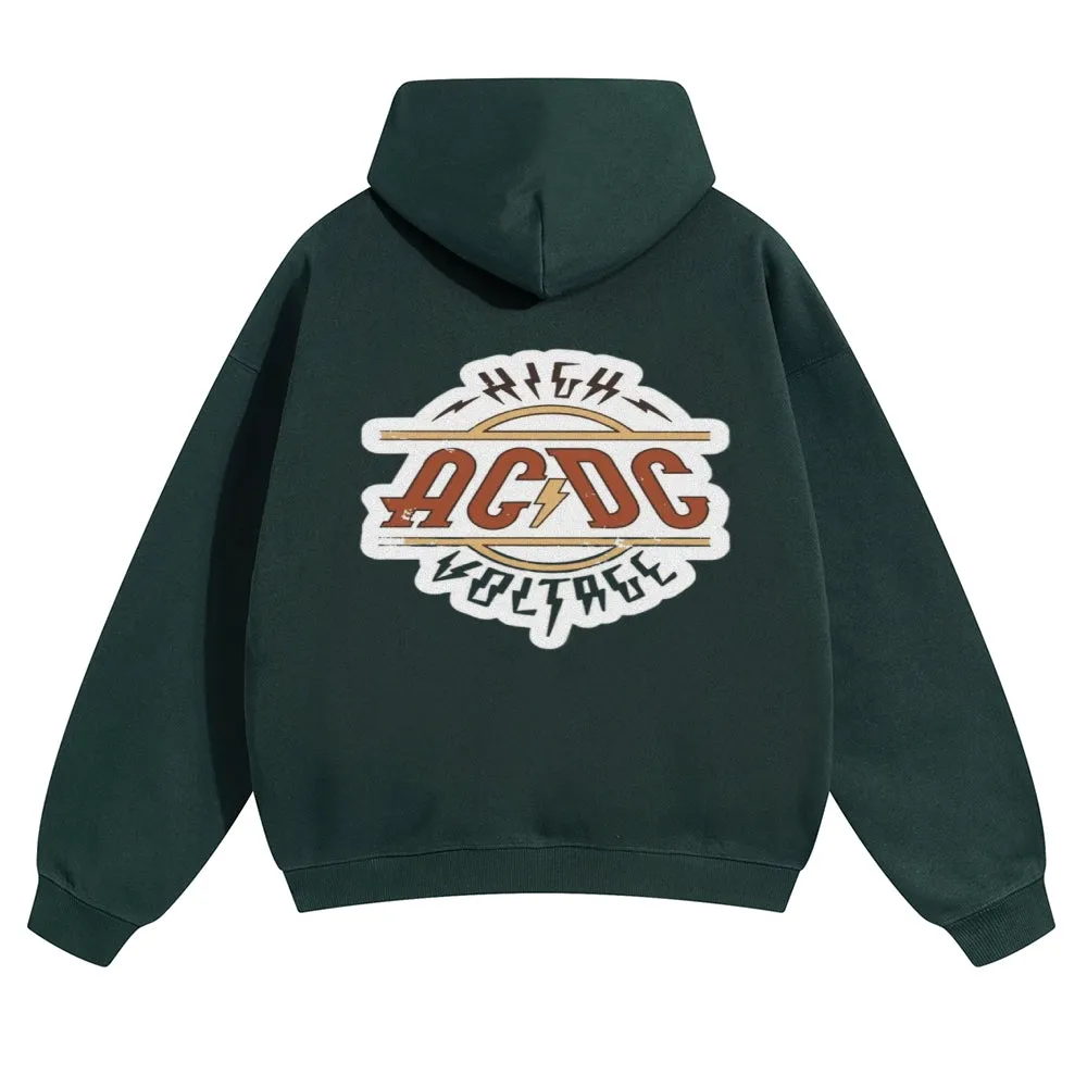 Mens Vintage ACDC Rock Hoodies