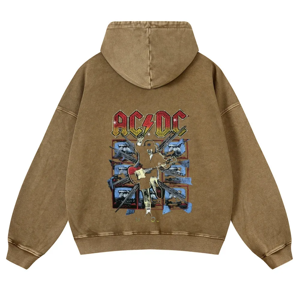 Mens Vintage ACDC Rock Hoodies