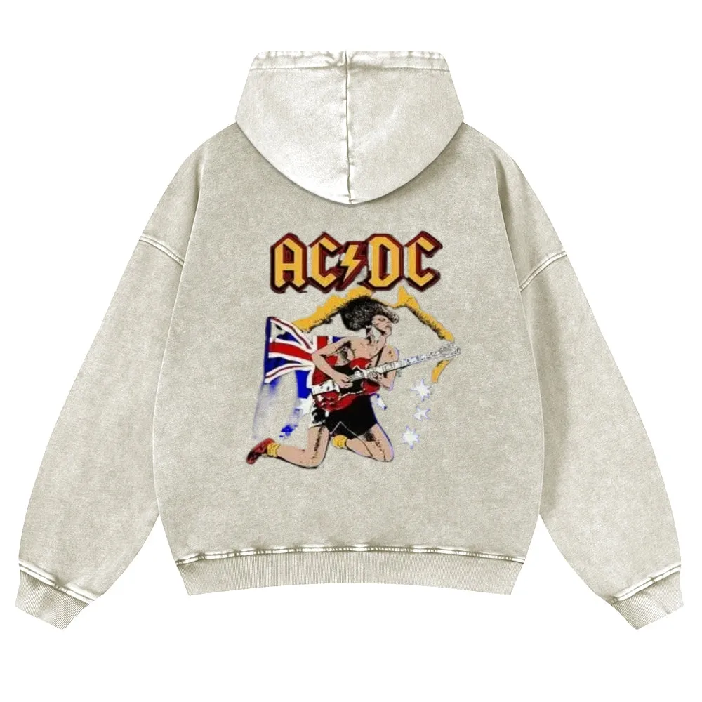 Mens Vintage ACDC Rock Hoodies