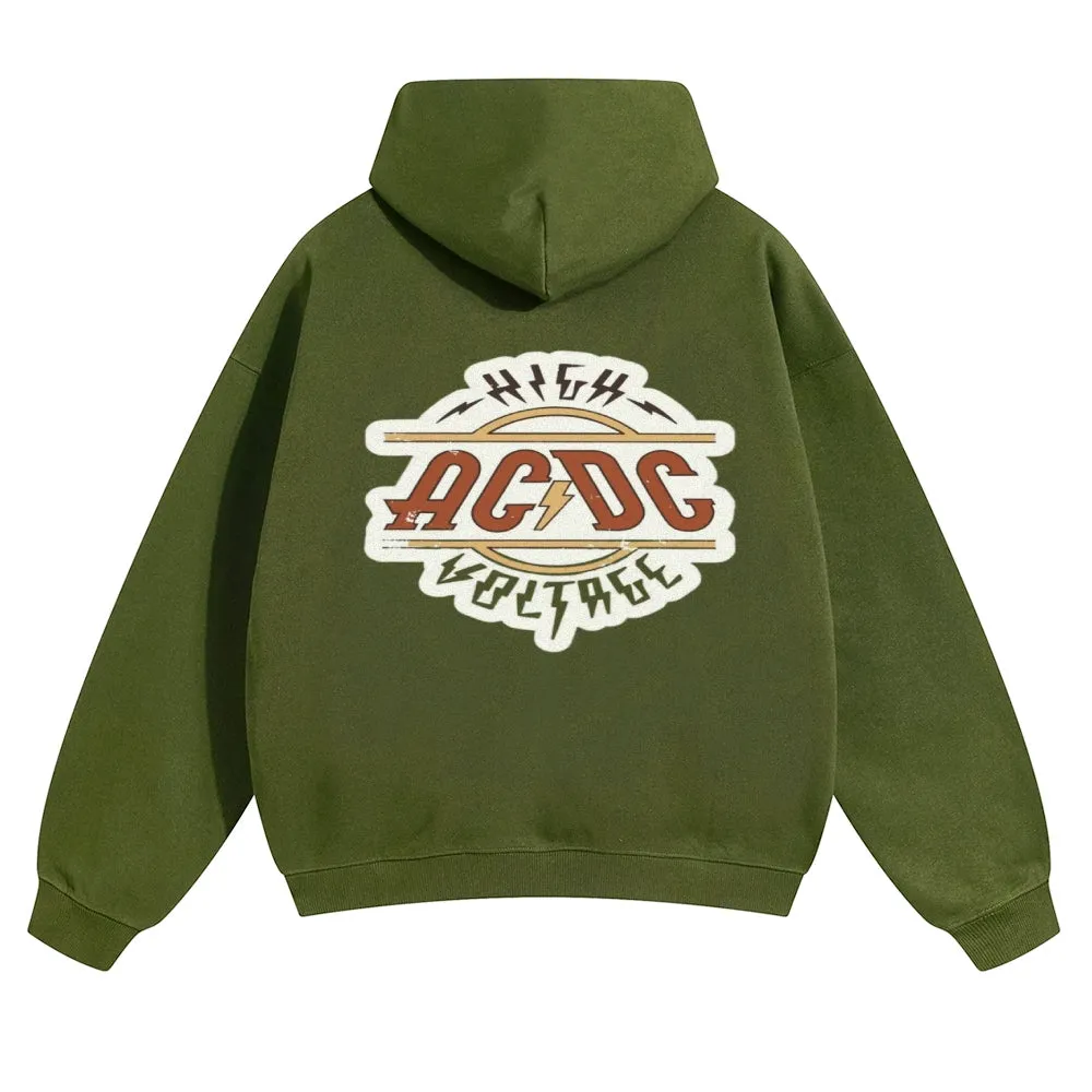 Mens Vintage ACDC Rock Hoodies
