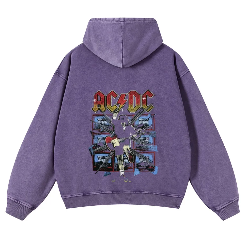 Mens Vintage ACDC Rock Hoodies