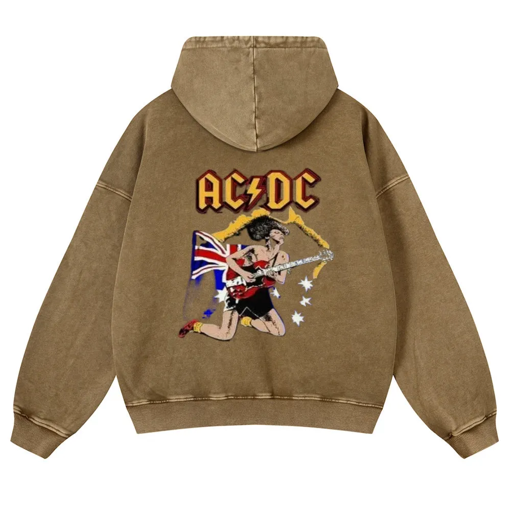 Mens Vintage ACDC Rock Hoodies