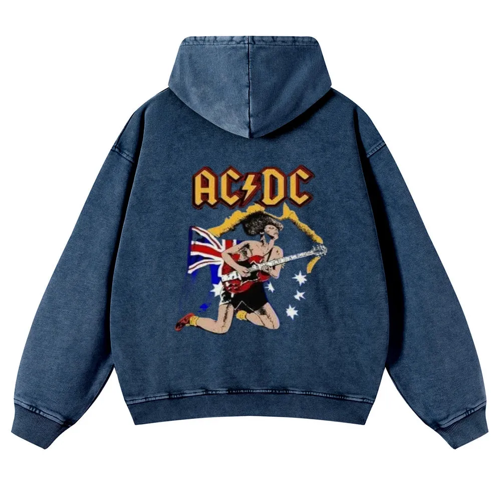 Mens Vintage ACDC Rock Hoodies