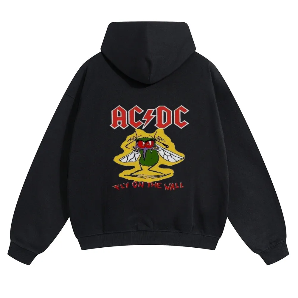 Mens Vintage ACDC Rock Hoodies