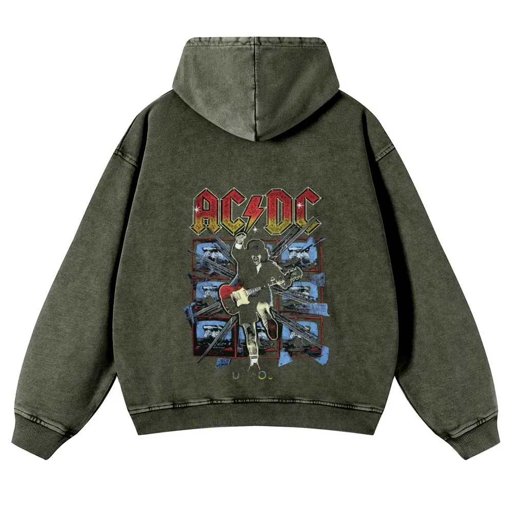 Mens Vintage ACDC Rock Hoodies