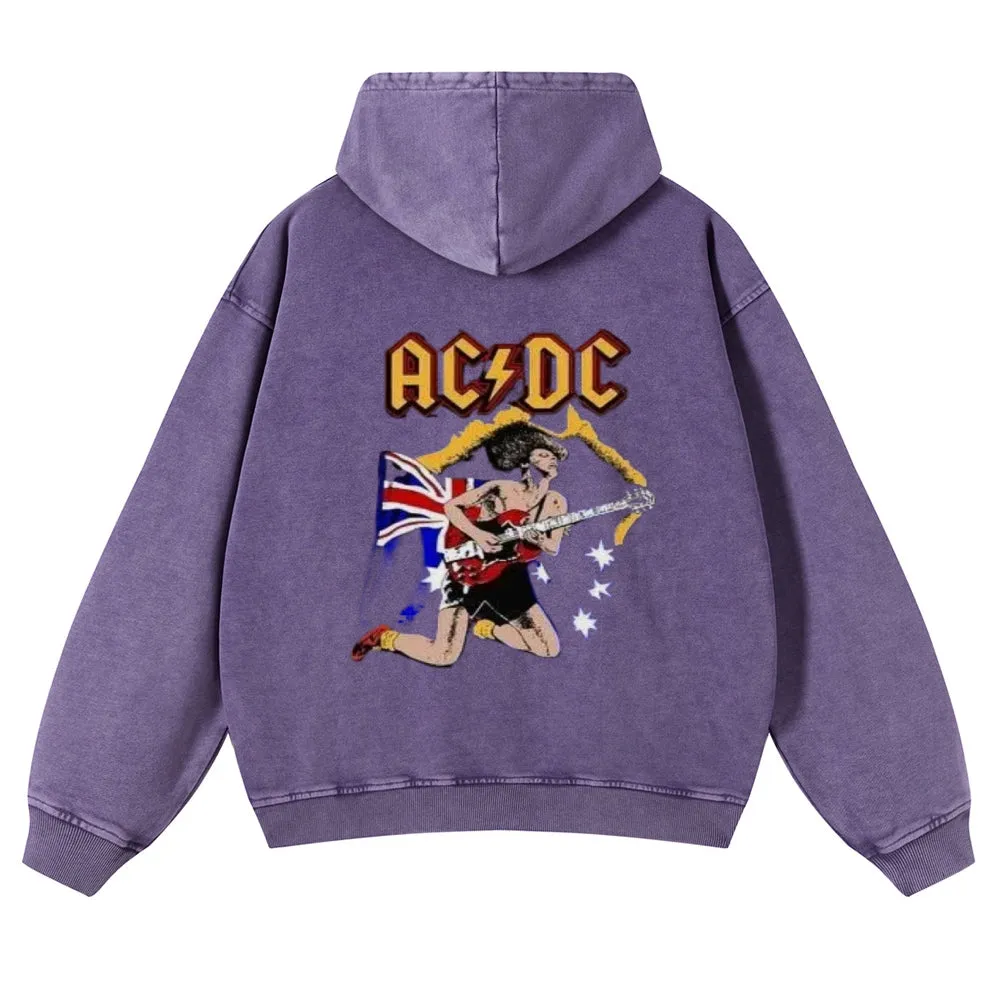 Mens Vintage ACDC Rock Hoodies