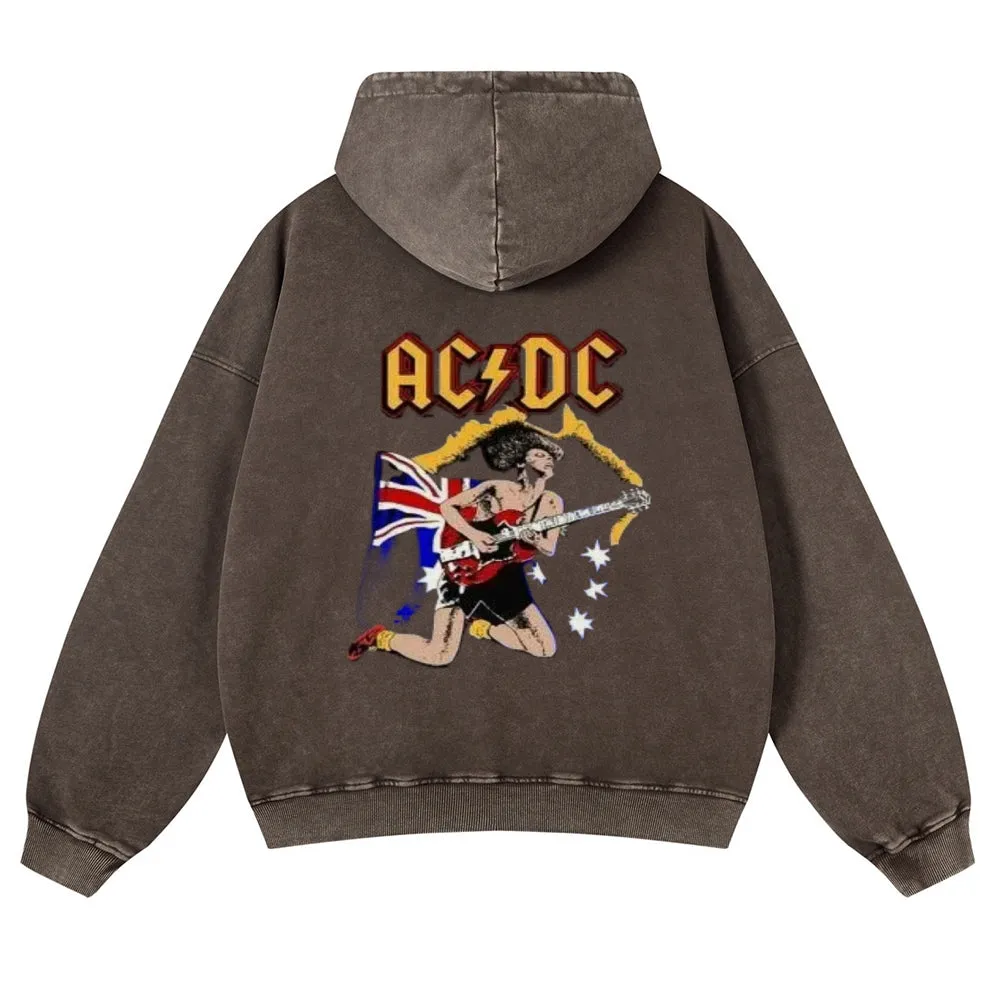 Mens Vintage ACDC Rock Hoodies