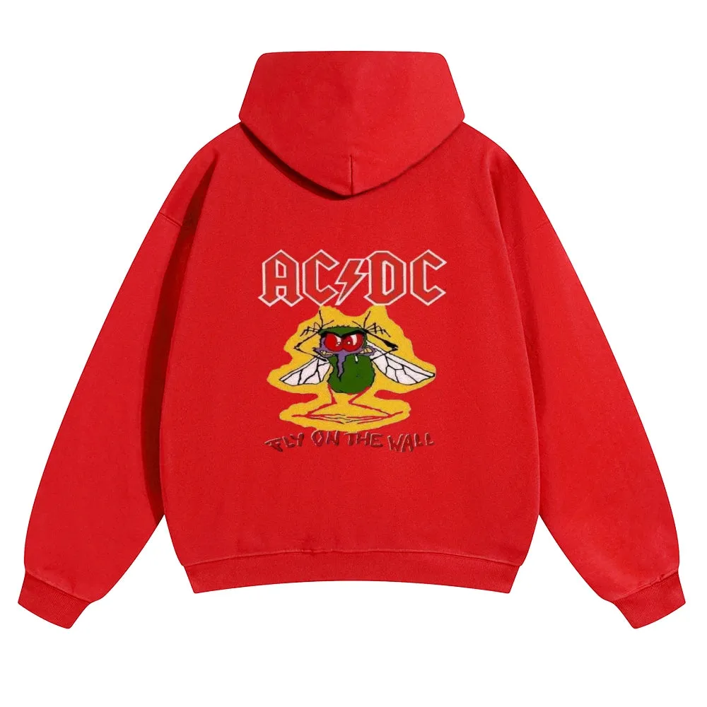 Mens Vintage ACDC Rock Hoodies