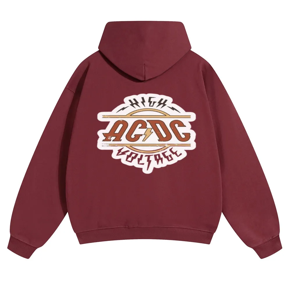 Mens Vintage ACDC Rock Hoodies