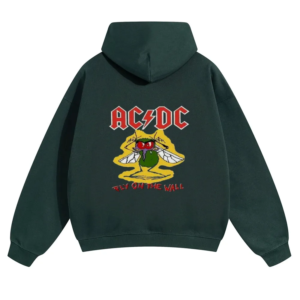 Mens Vintage ACDC Rock Hoodies