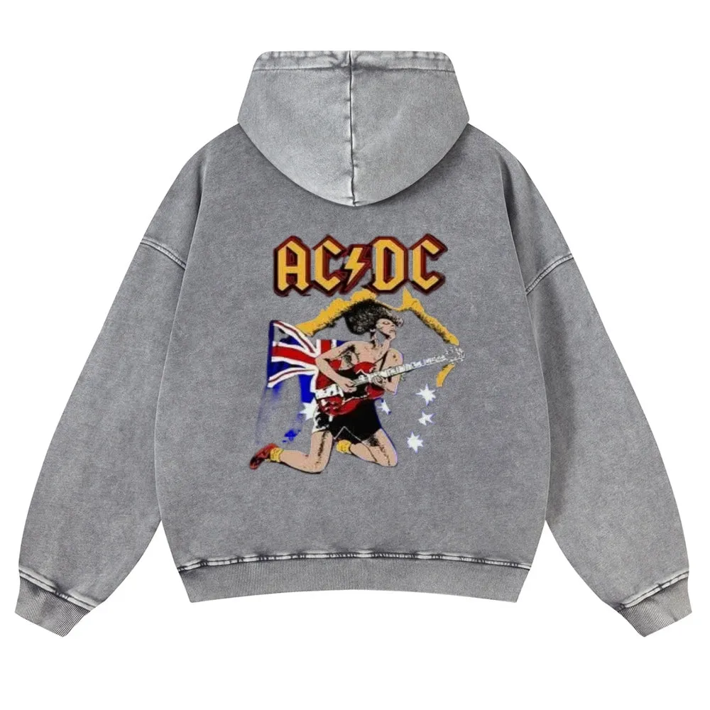 Mens Vintage ACDC Rock Hoodies