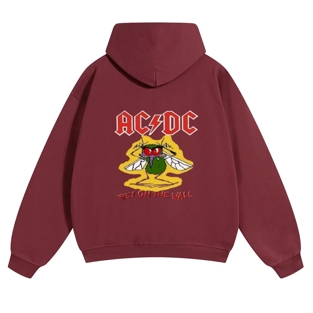 Mens Vintage ACDC Rock Hoodies