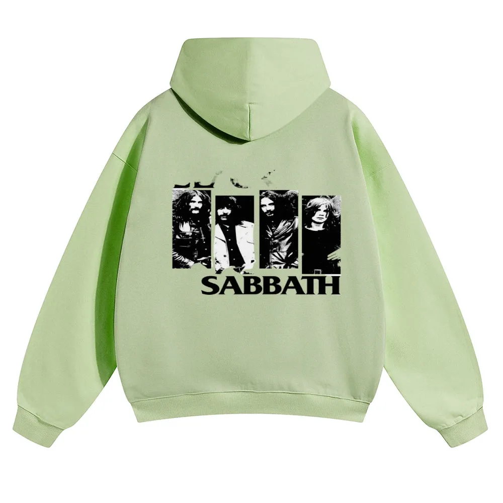 Mens Vintage Black Sabbath Rock Band Hoodies