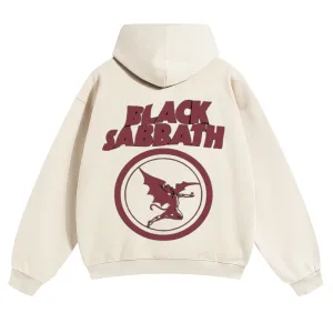 Mens Vintage Black Sabbath Rock Band Hoodies