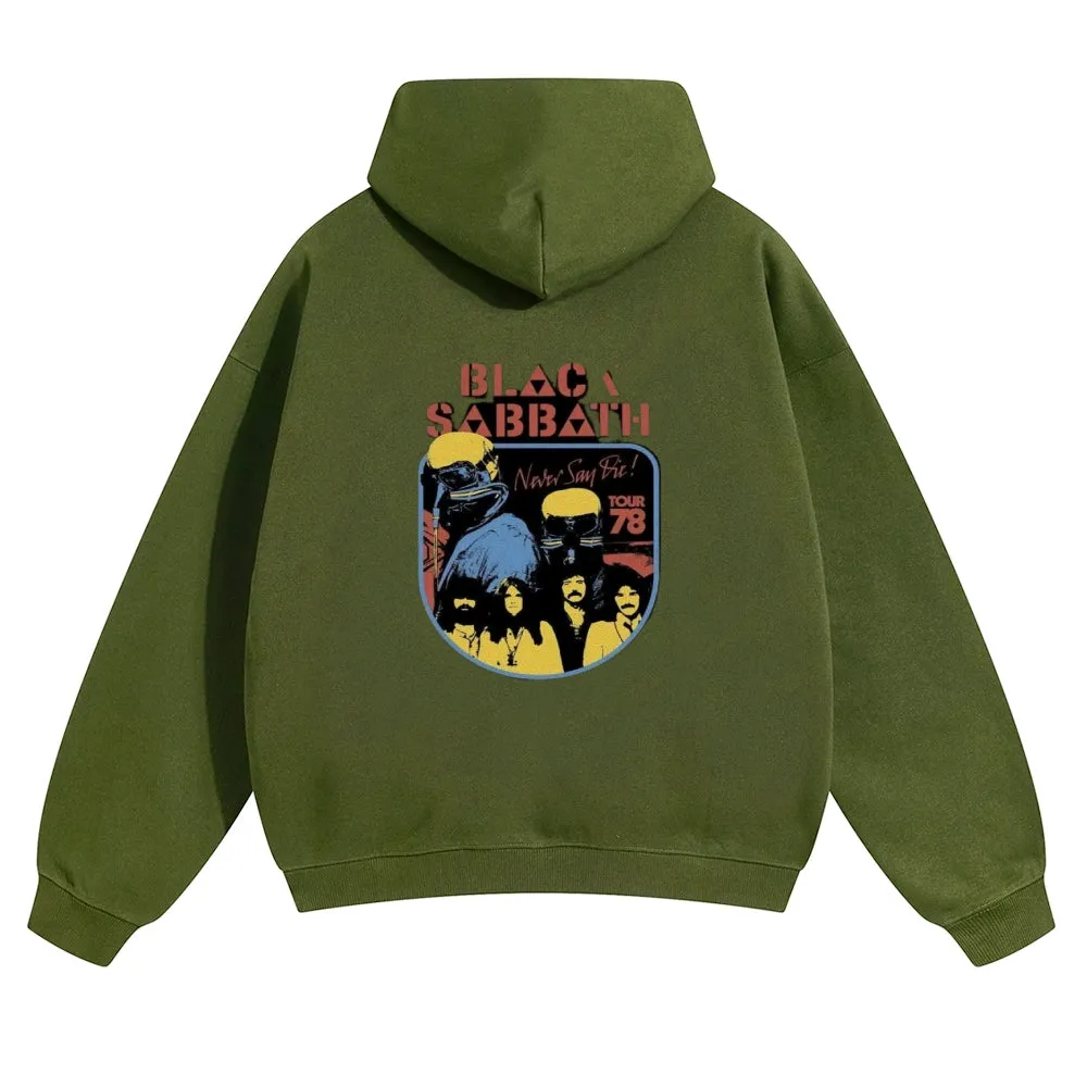 Mens Vintage Black Sabbath Rock Hoodies