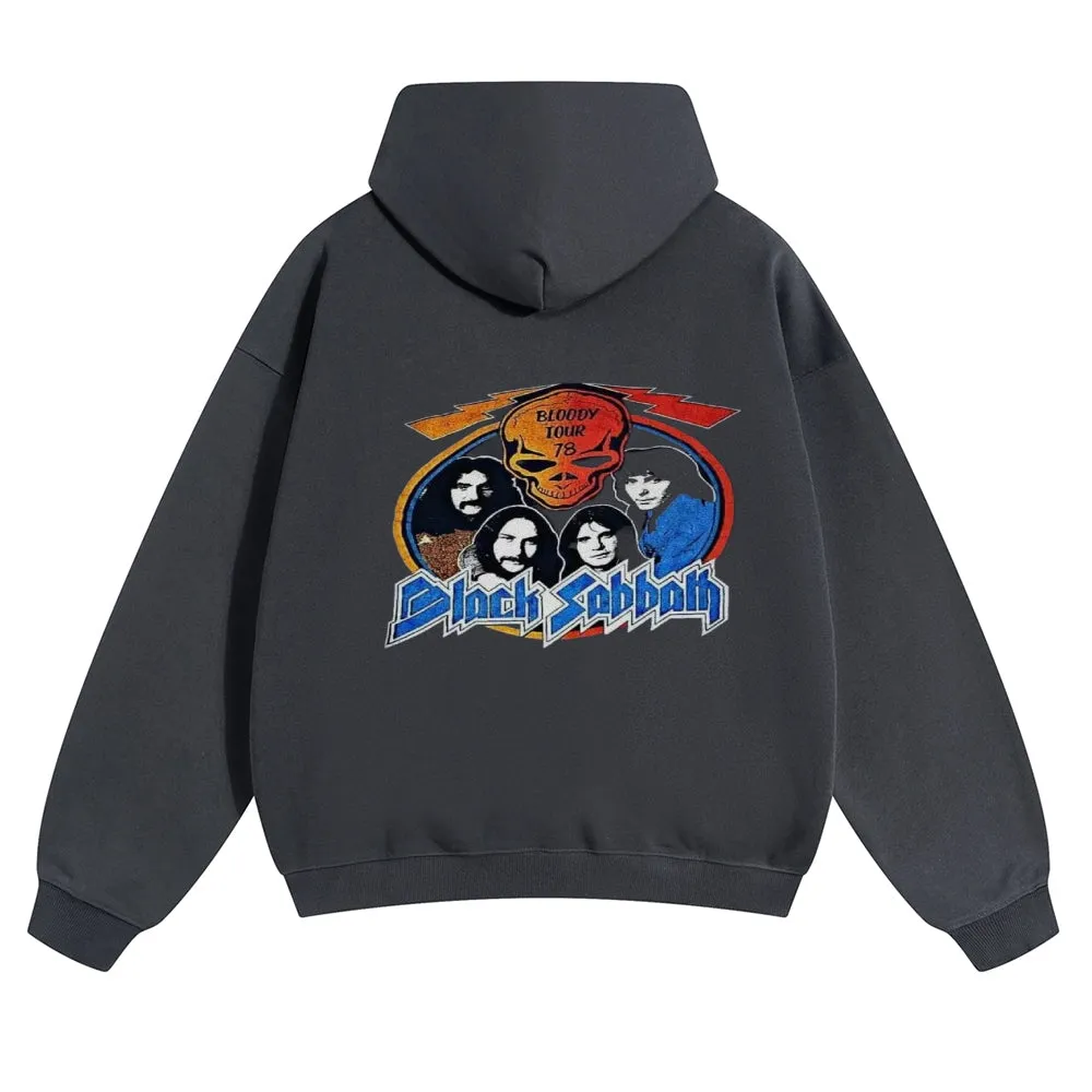 Mens Vintage Black Sabbath Rock Hoodies