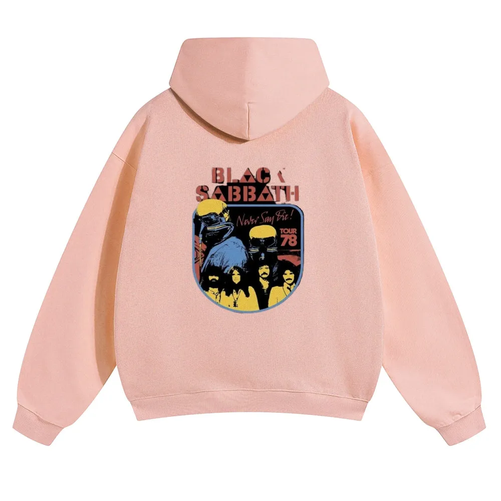 Mens Vintage Black Sabbath Rock Hoodies