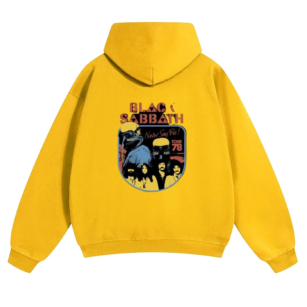 Mens Vintage Black Sabbath Rock Hoodies