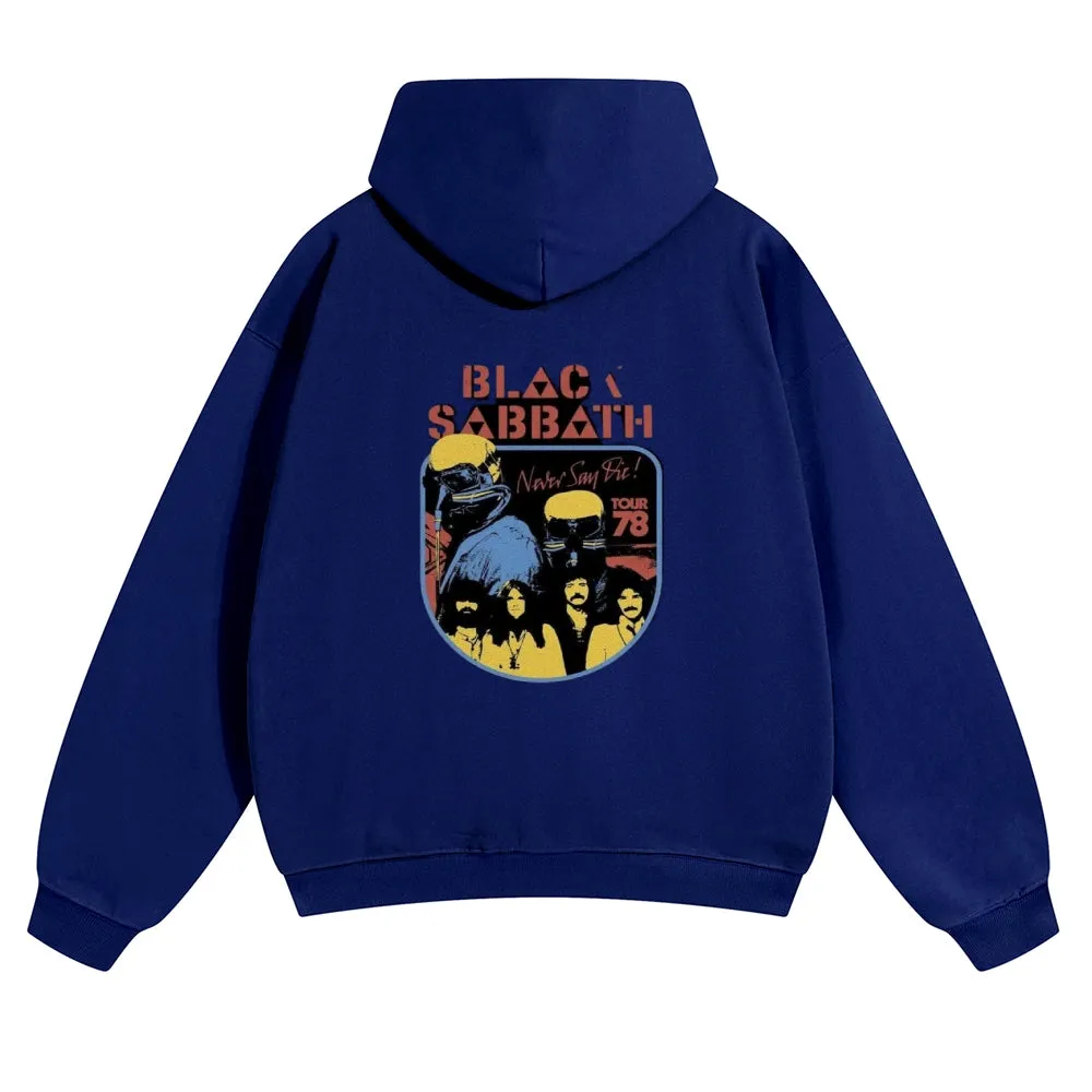 Mens Vintage Black Sabbath Rock Hoodies