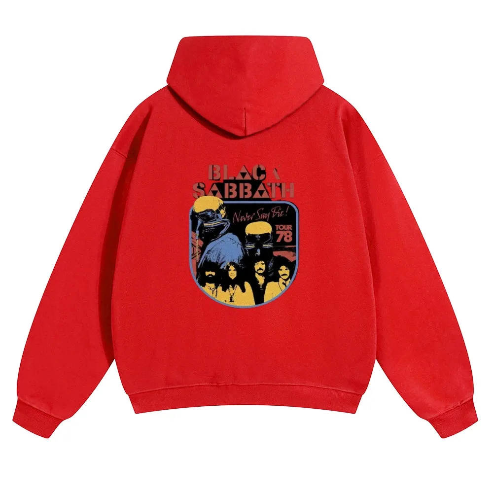 Mens Vintage Black Sabbath Rock Hoodies