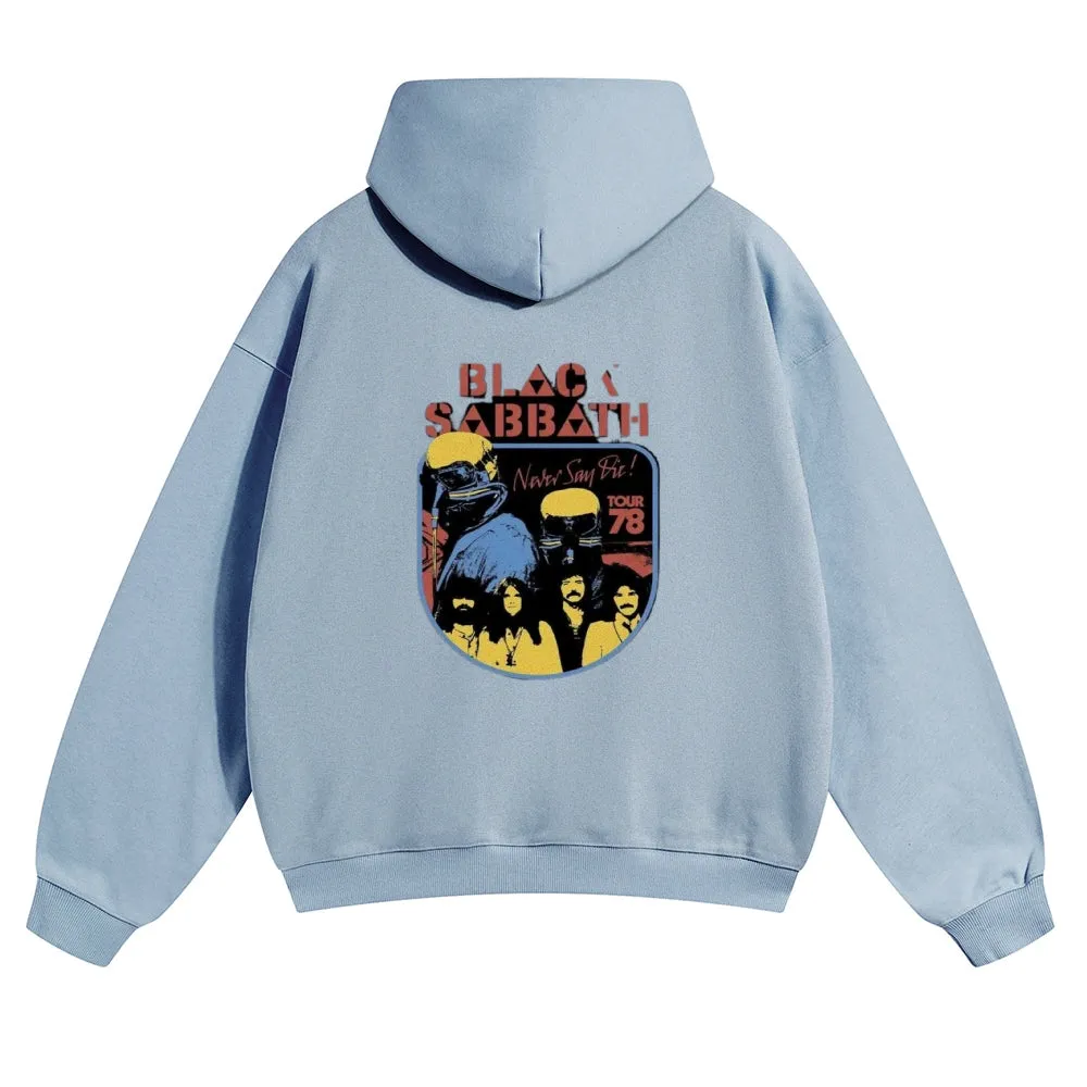 Mens Vintage Black Sabbath Rock Hoodies