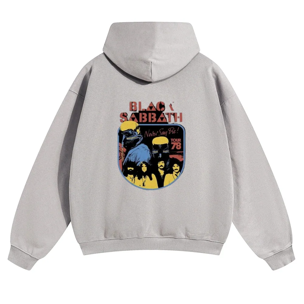 Mens Vintage Black Sabbath Rock Hoodies