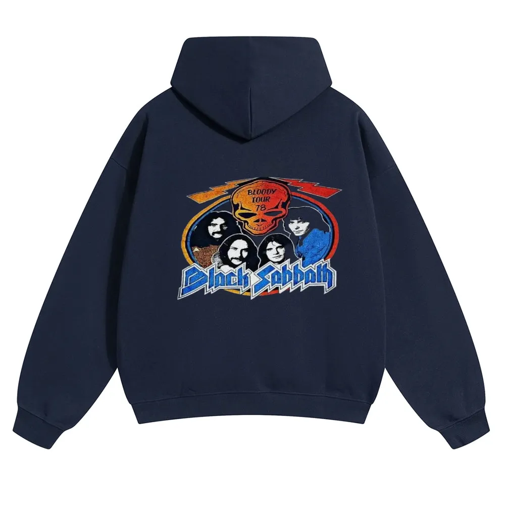 Mens Vintage Black Sabbath Rock Hoodies