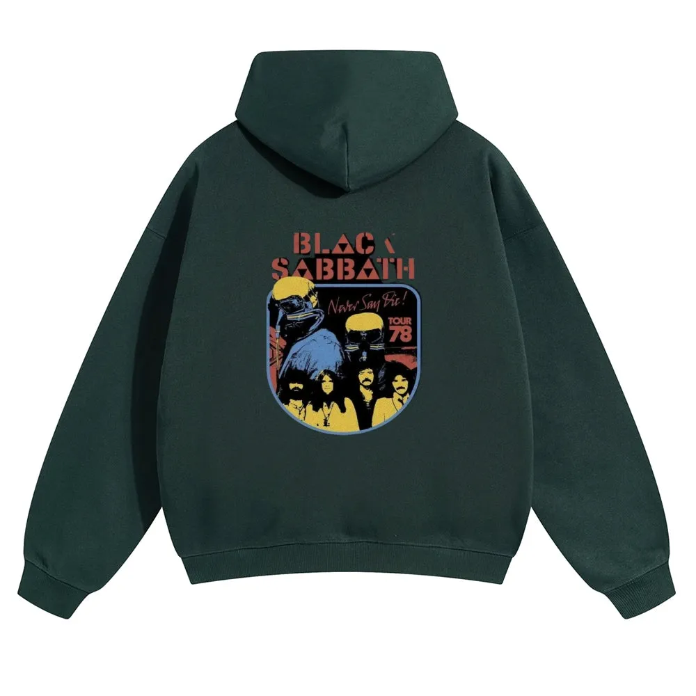 Mens Vintage Black Sabbath Rock Hoodies